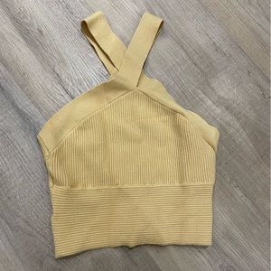 Abercrombie rib twist crop top